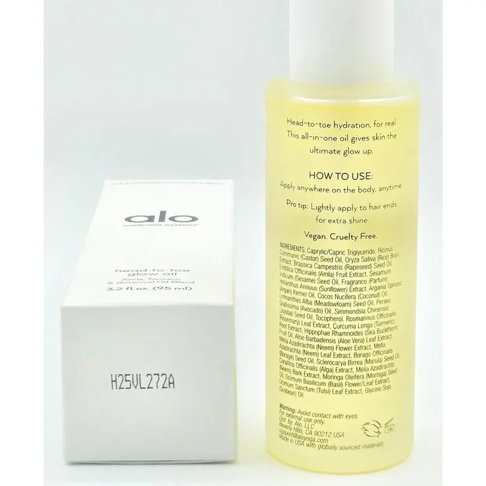 ALO Wellness System Head-To-Toe Glow Oil 3.2 oz NEW in Box